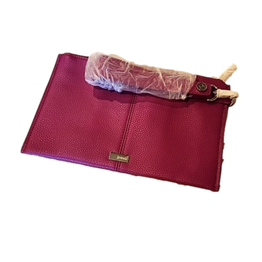 Thirty-one jewel clutch with wrist strap